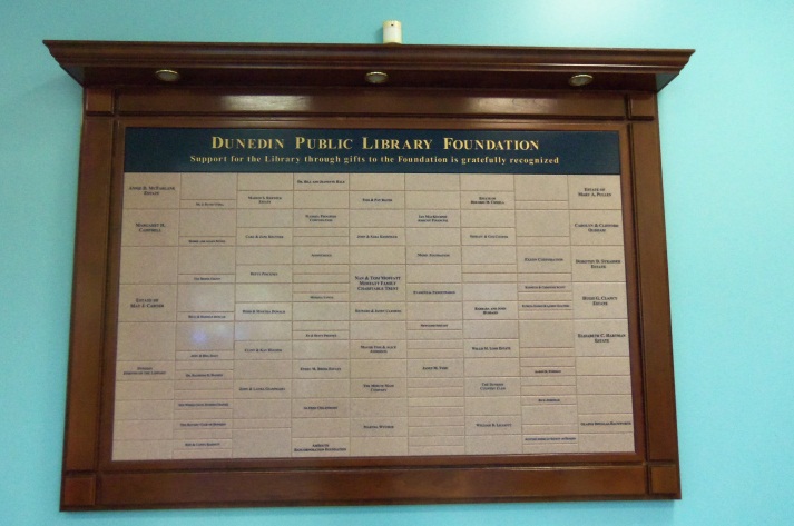 Wall of Supporters of Dunedin Public Library