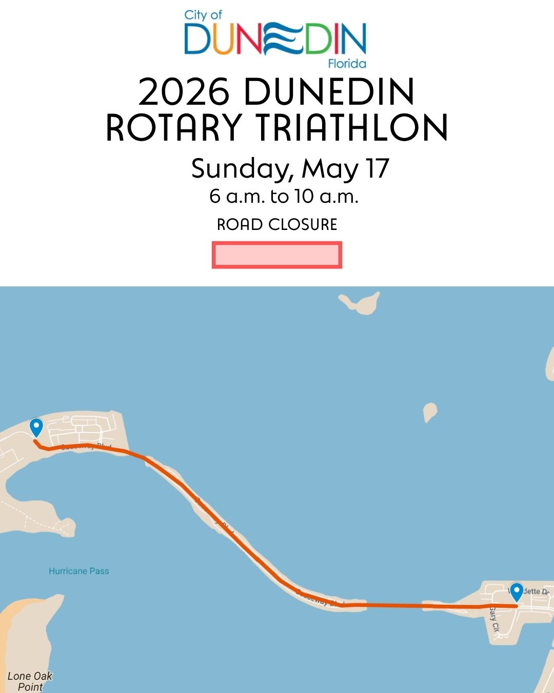 2026 Rotary Triathlon Road Closure